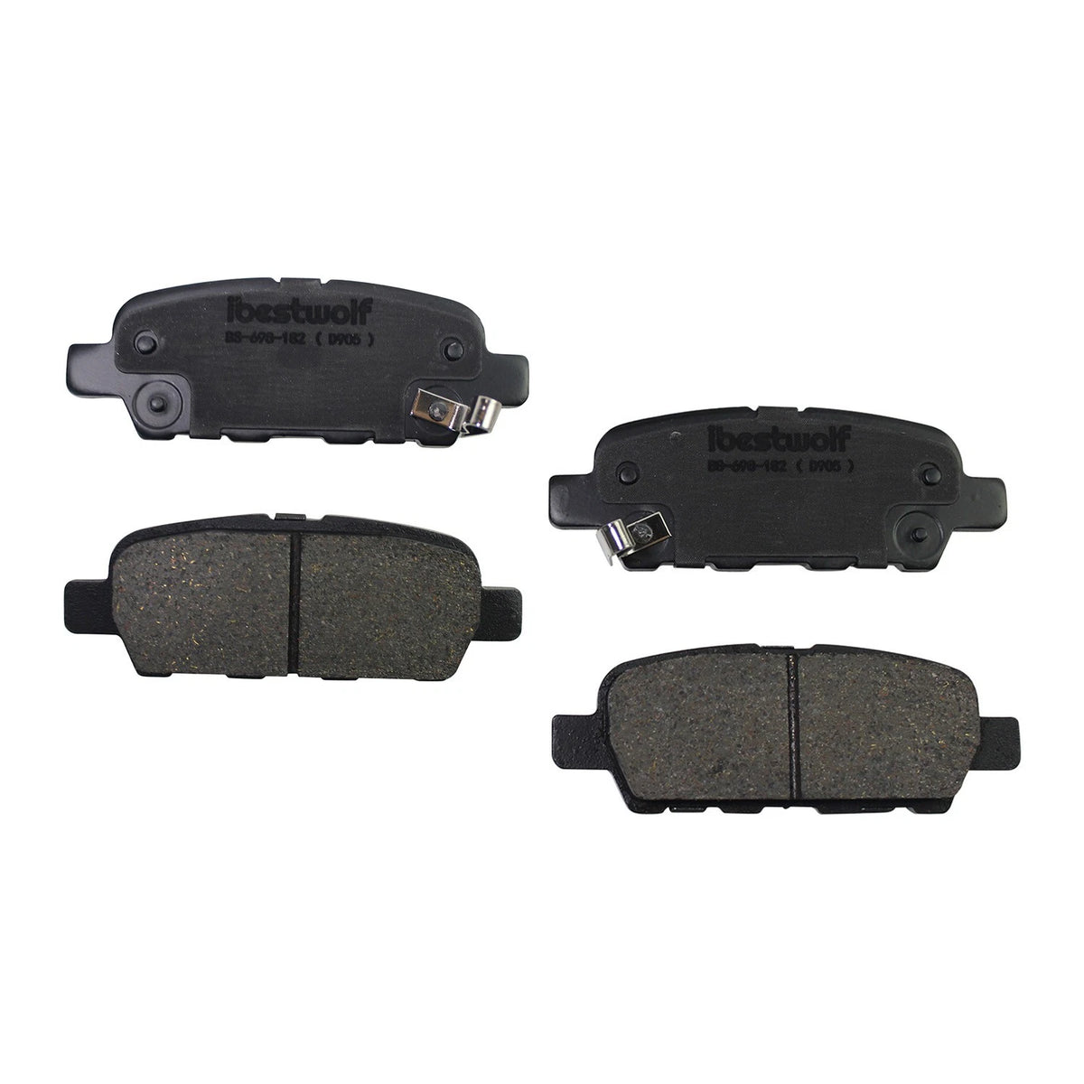 Set of 4 Rear Ceramic Brake Pads for Infiniti EX35 (2010–2012) D905 P-905 905