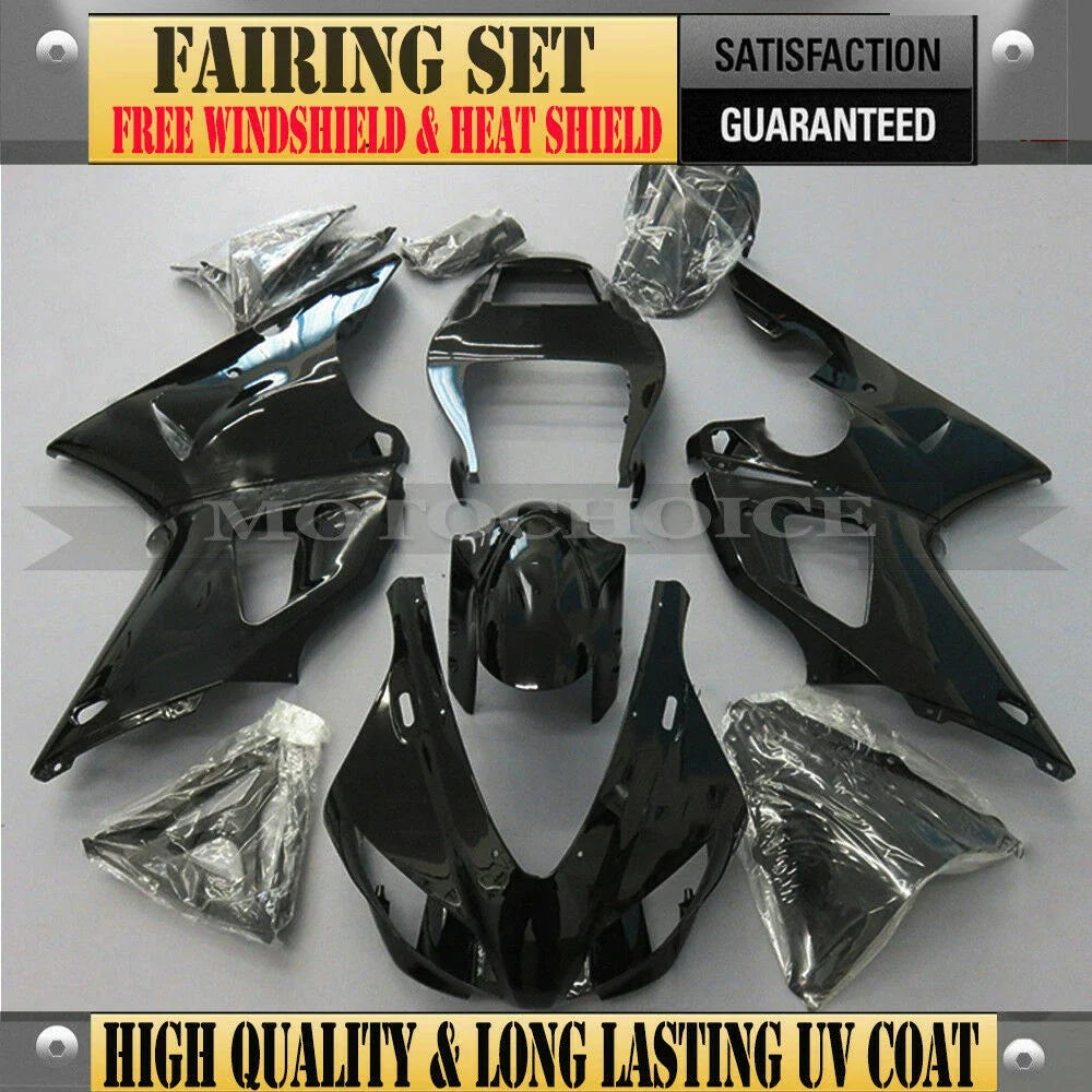 Fairing Kit for Yamaha YZF R1 (1998–1999) Glossy Black ABS Bodywork Set