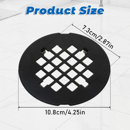4-1/4" Shower Drain Cover Snap-in Strainer Round