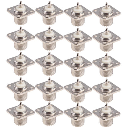 20PCS UHF Female Jack SO-239 Bulkhead Panel Chassis Mount Connector
