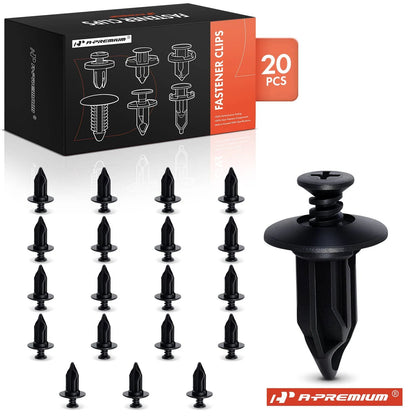 Set of 20 Bumper Fascia Retainer Push Pin Clips for Buick Chevy Dodge (10140480, 6502625, 16835)