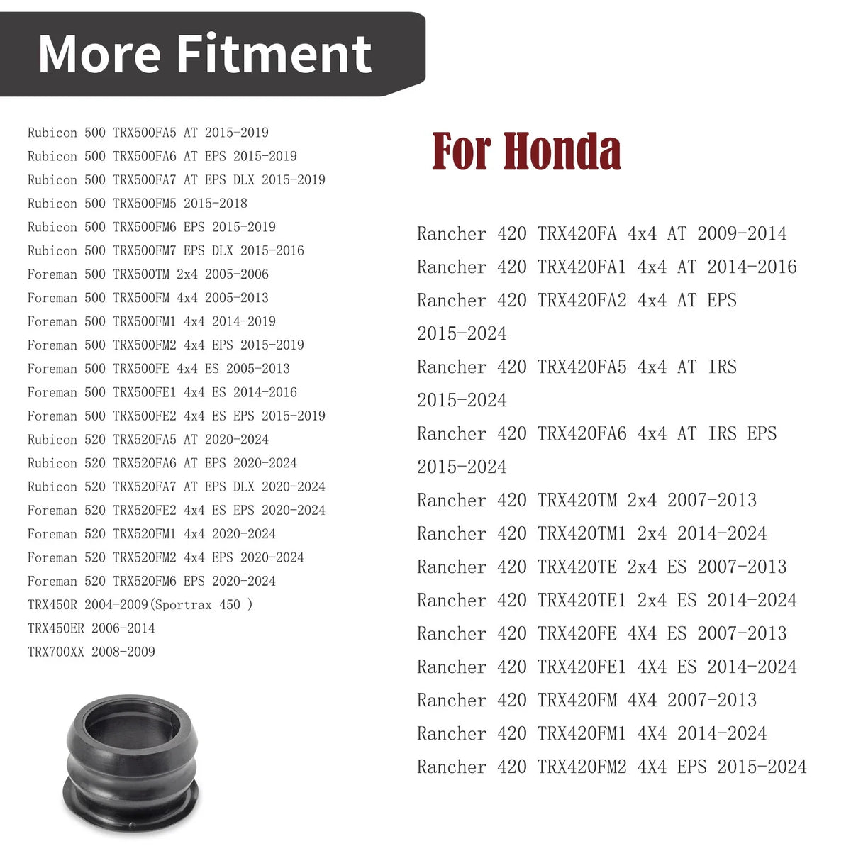 Steering Shaft Bushing for Honda ATV TRX700XX (2008–2009) 53221-HP1-003