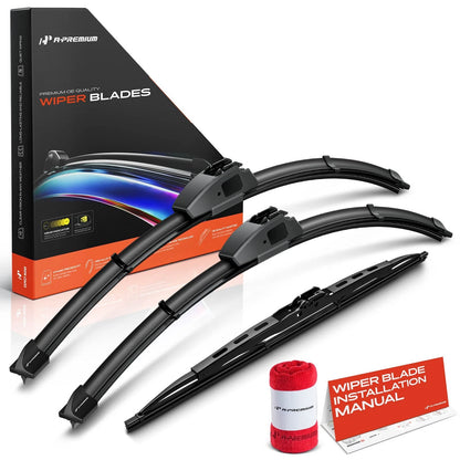 Set of 3 Windshield Wiper Blades for Chevy Equinox (2005–2009)