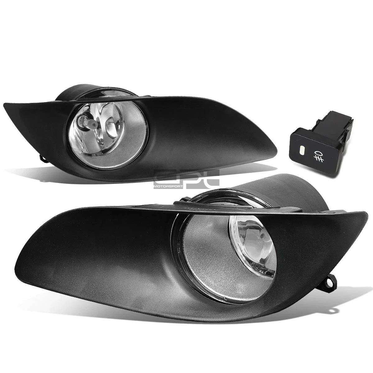 Fog Light Set for Toyota Yaris Hatch (2009–2011) - Clear Lens, Bezel, Switch
