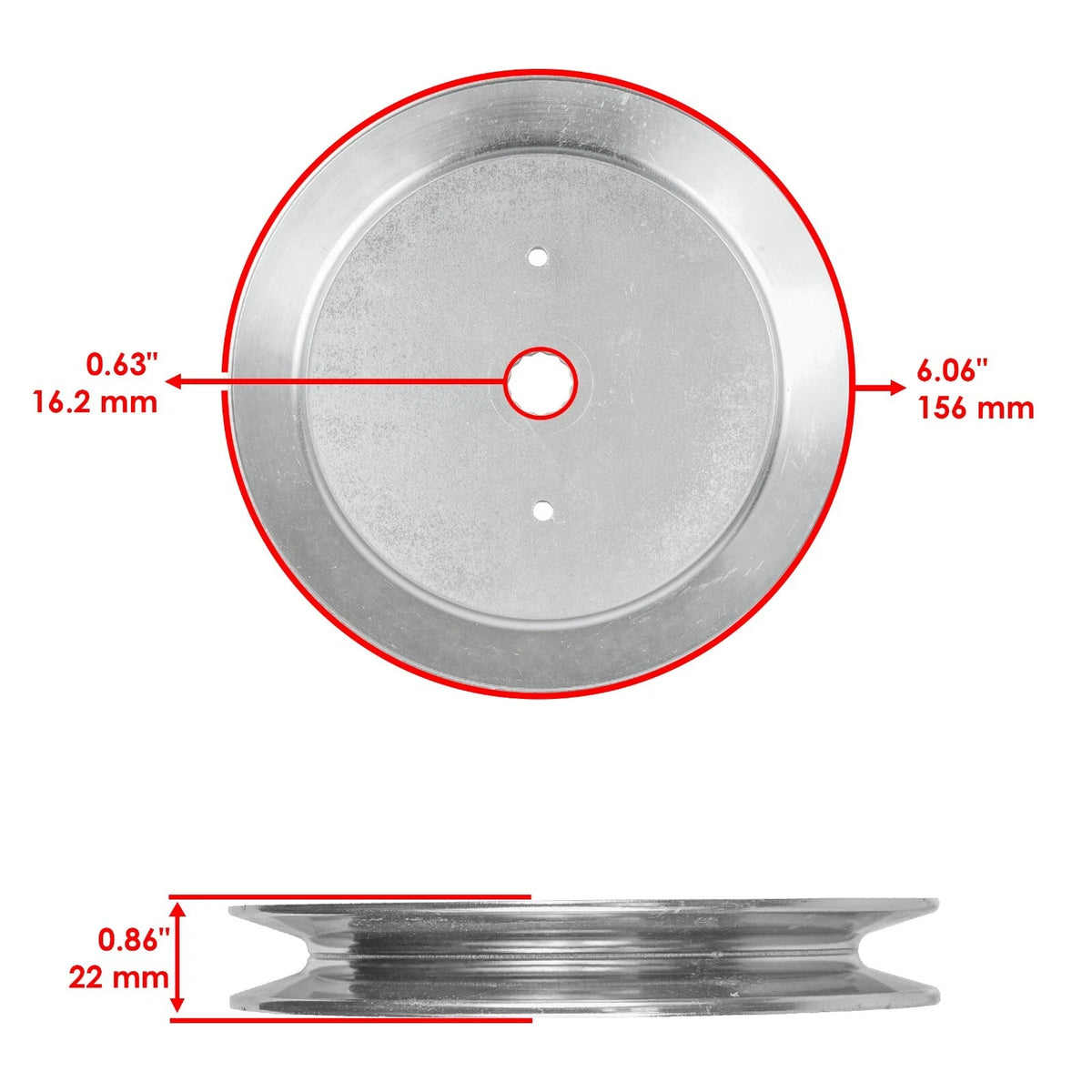 Spindle w/Pulley for Husqvarna EZ5224 EZ6124 MZT61 MZ61 MZ6125 MZ6128 (SD156A2027)