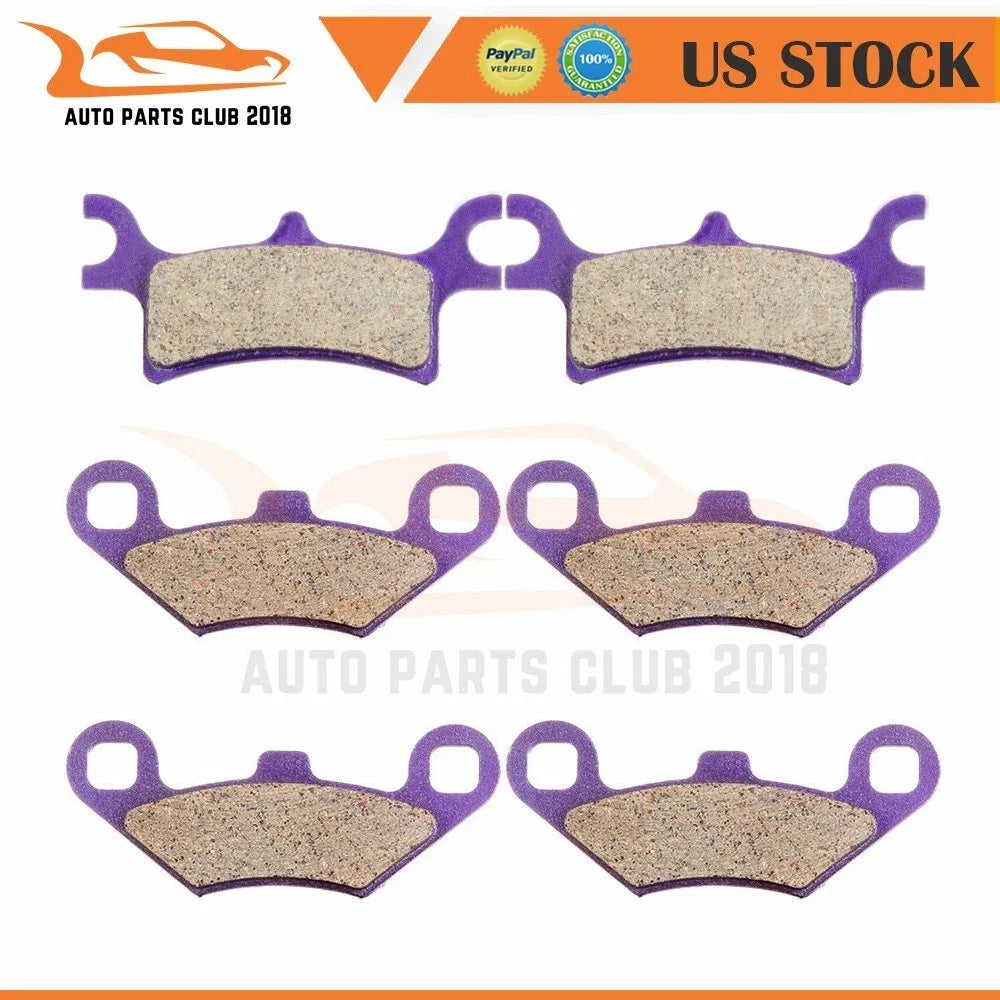 Front & Rear Carbon Fiber Brake Pads for Polaris Sportsman 800 (2003–2008)