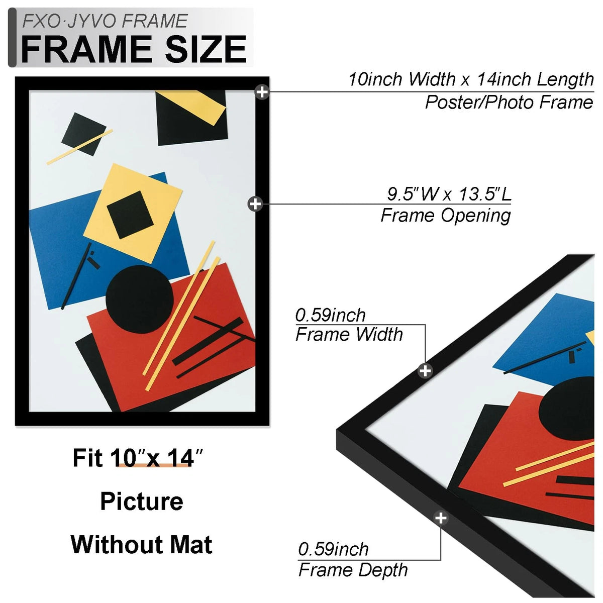 4x6 Picture Frame Collage for Display (10x14) - Black