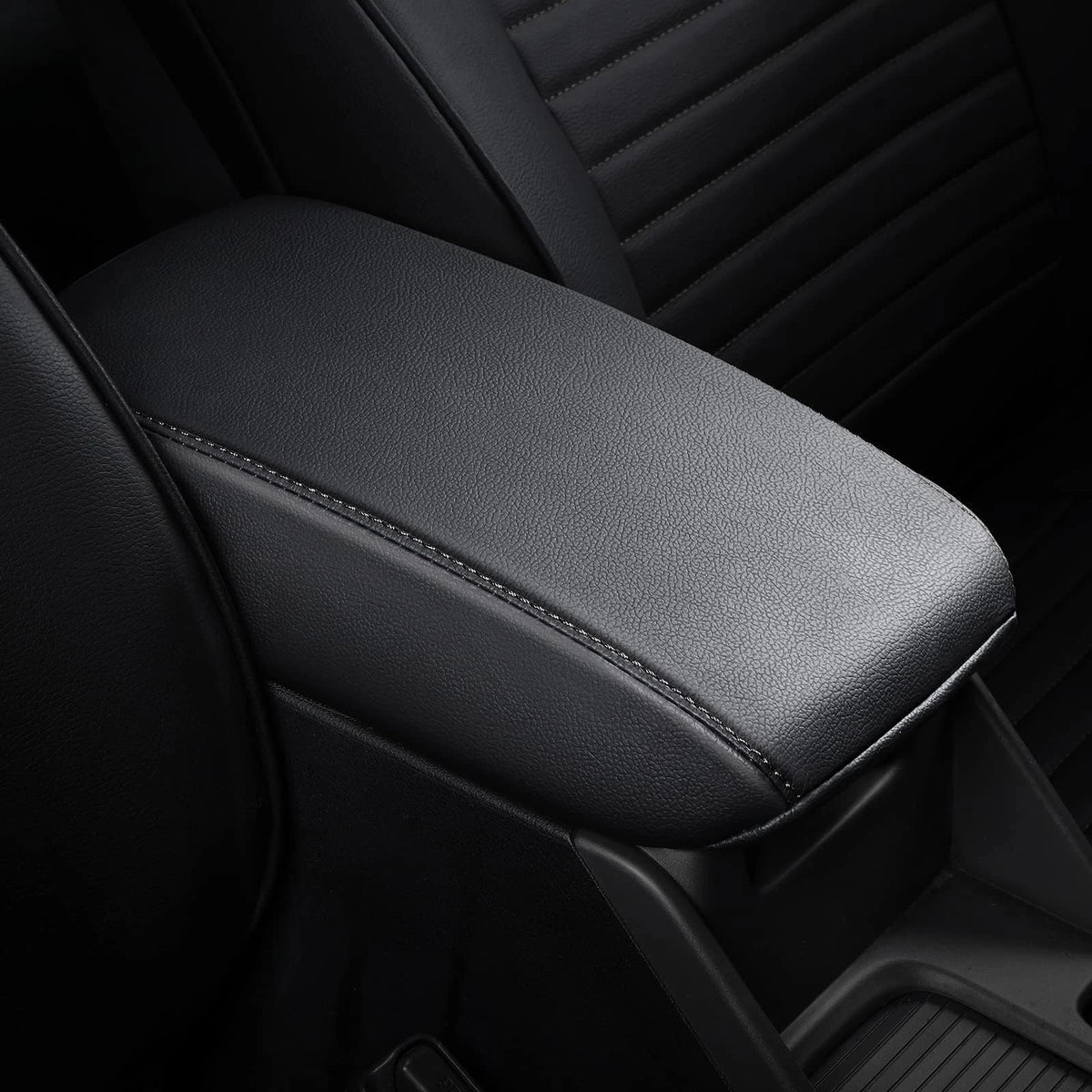 Armrest Console Cover for Subaru Impreza (2013–2017) Black with Stitches