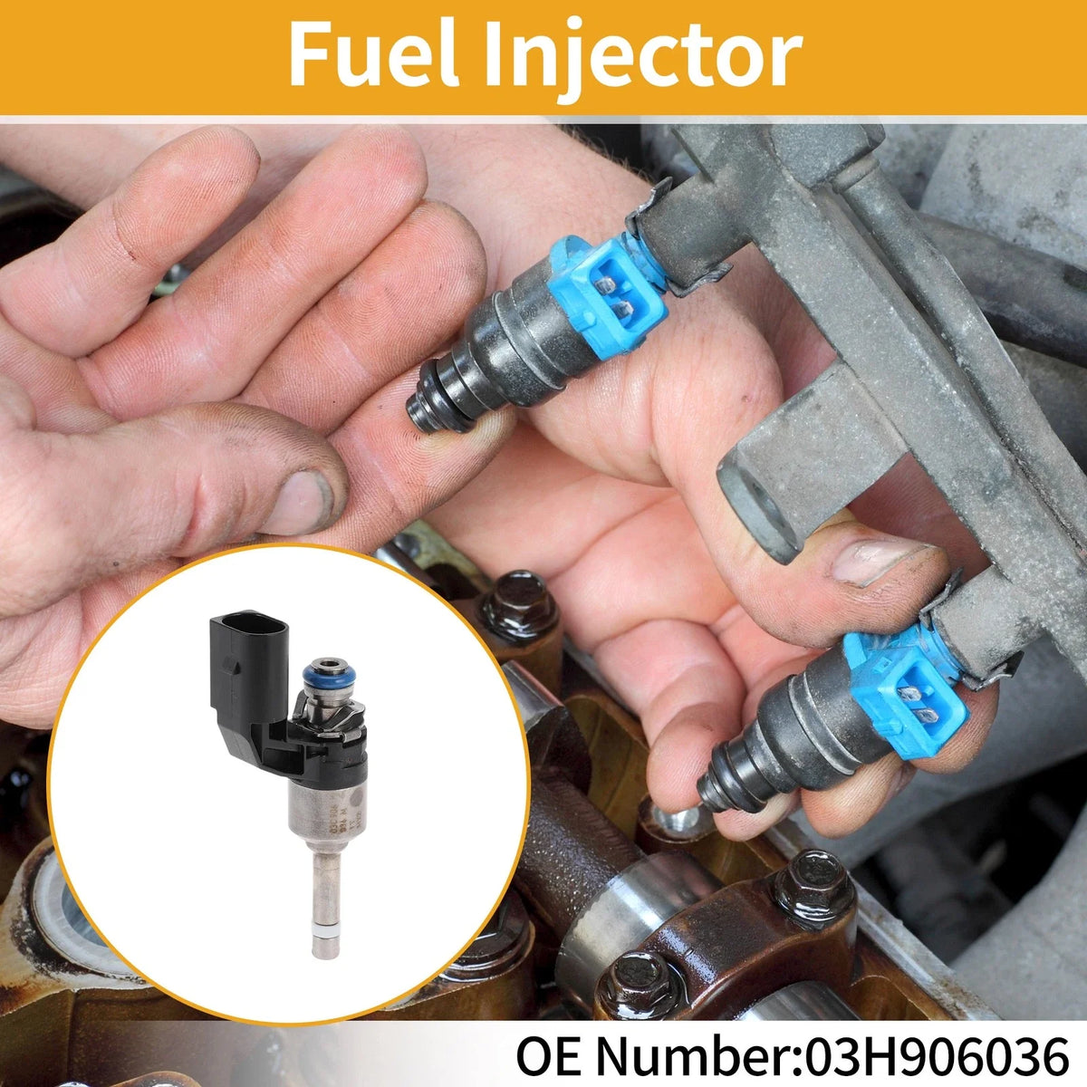 1 Pc No.03H906036 Fuel Injector for Audi Q7 3.6L V6 (2007–2010)