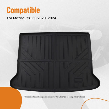 Trunk Cargo Liner Mat for Mazda CX-30 (2020–2025) TPE All Weather Black