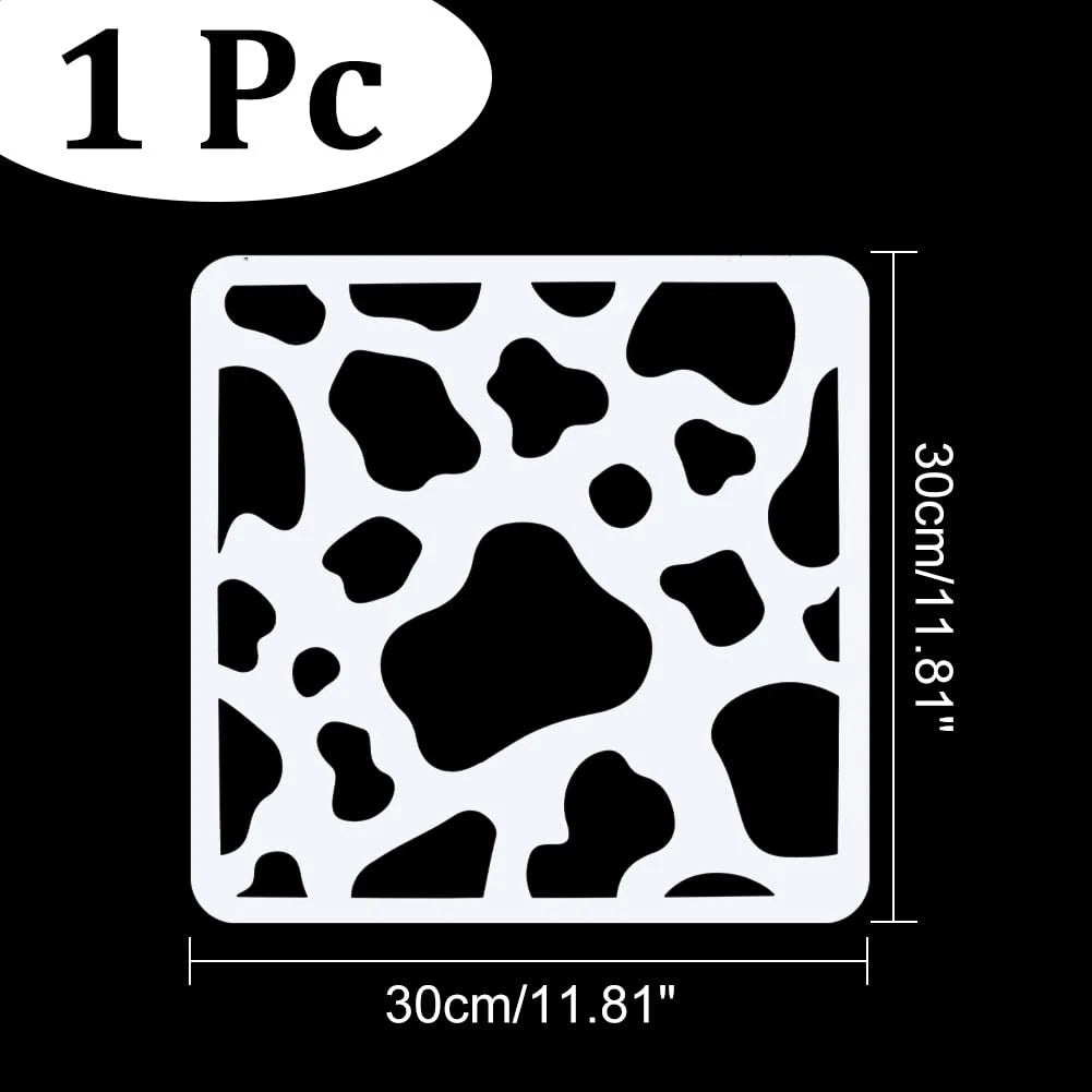 Reusable Cow Spots Stencil for DIY Projects (11.8x11.8")