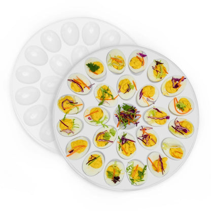 2X Deviled Egg Platter for 12 Inch Diameter (Safe Melamine)