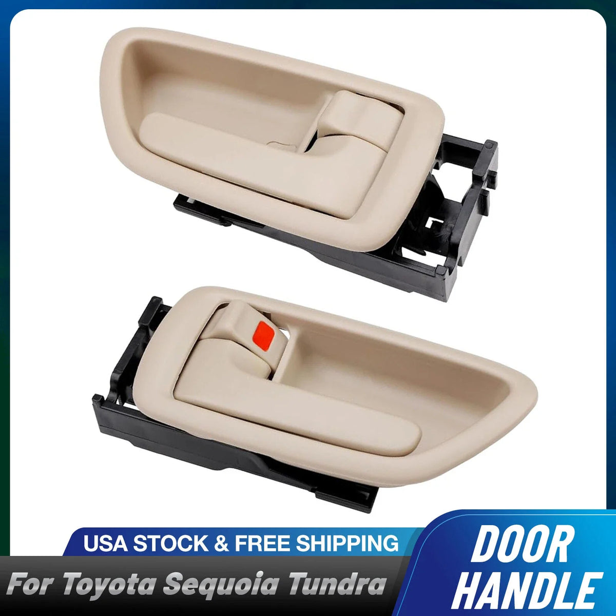 2X Front Inside Interior Door Handle LH & RH for Toyota Sequoia (2001–2007)