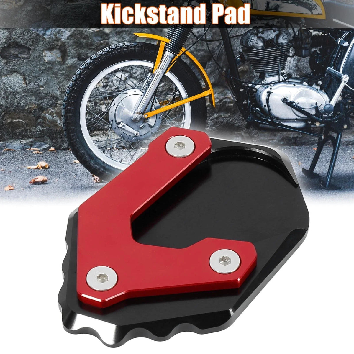 Kickstand Enlarger Plate Pad Red for BMW R1200GS LC (2013-2019)