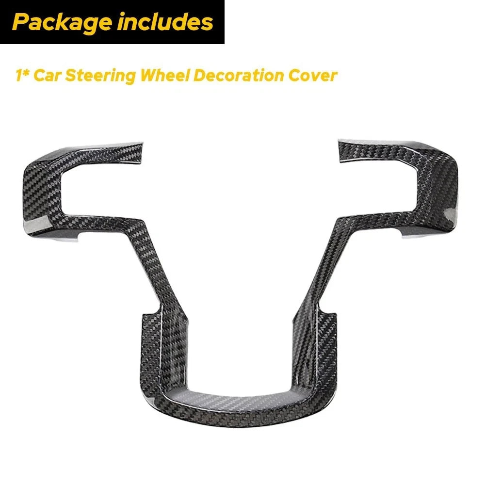 Carbon Fiber Steering Wheel Trim for Ford F150 (2015–2023)