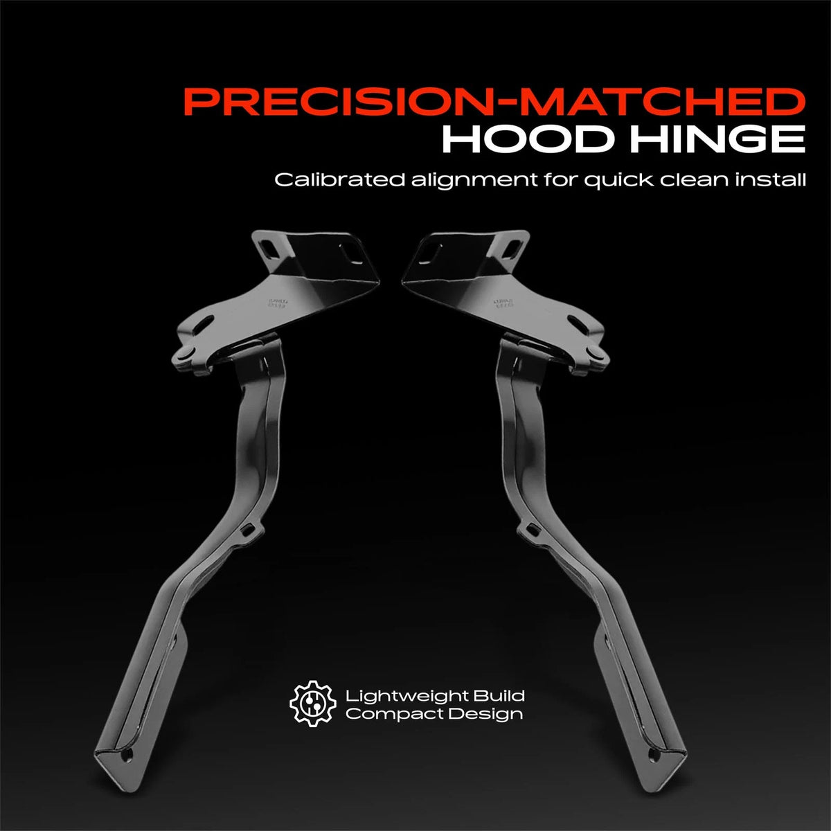 2X Hood Hinge for Chevy City Express (2015–2018) 19317805, 19317757, GM1236236, GM1236237