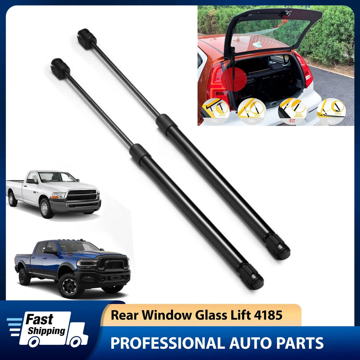 Rear Window Lift Supports Struts for Chevy GMC Yukon Cadillac (1999–2006)