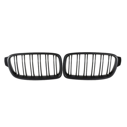 2X Matte Black Front Kidney Grille for BMW 3-Series F30 F31 F35 (2012–2014) 2045YF084