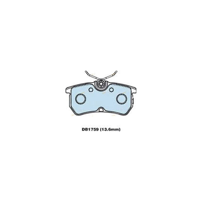 Rear Disc Brake Pads Set for Ford Fiesta Duratec 2.0L FWD (2007-2008)