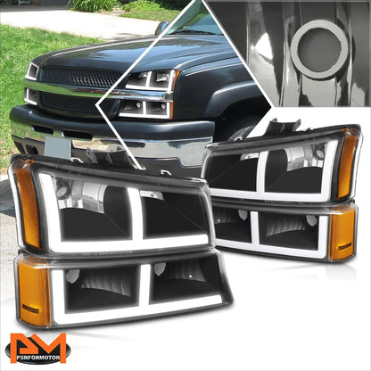 OE Style LED DRL Headlights for Silverado 1500 2500 3500 (2003–2006)
