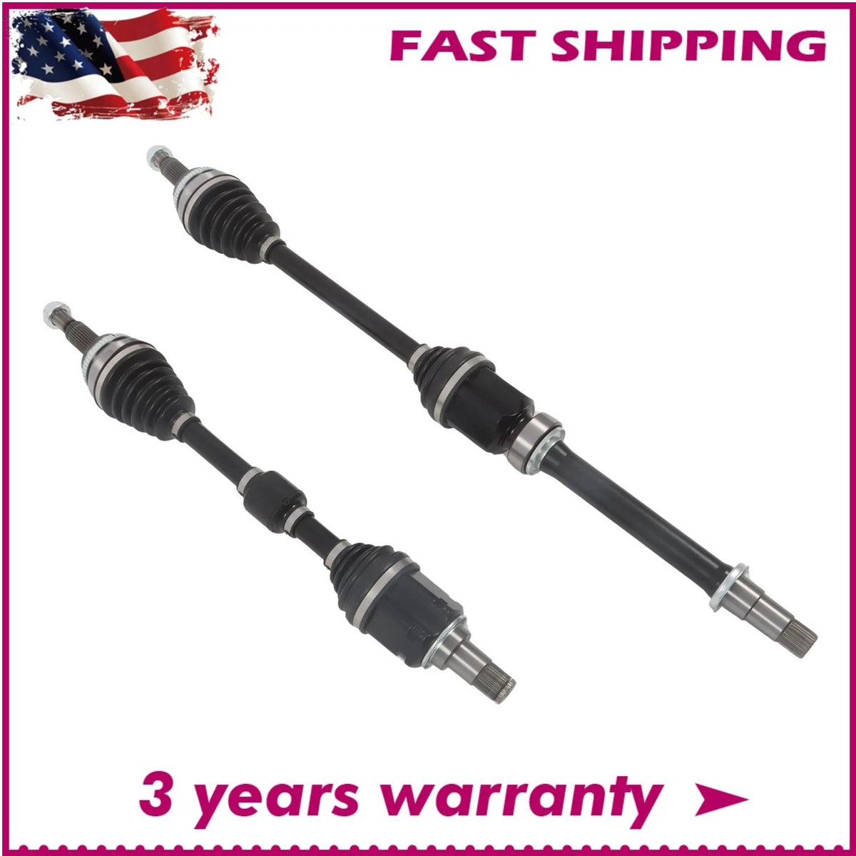 2X Front CV Joint Axle Shaft for Toyota Sienna (2011–2016) NCV69055, NCV69184