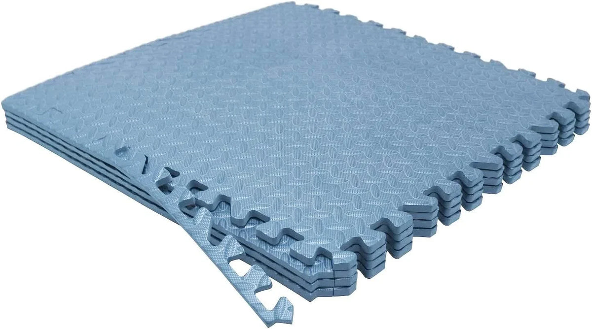 Set of 12 EVA Foam Interlocking Exercise Mats for Gym Floor Fitness Yoga