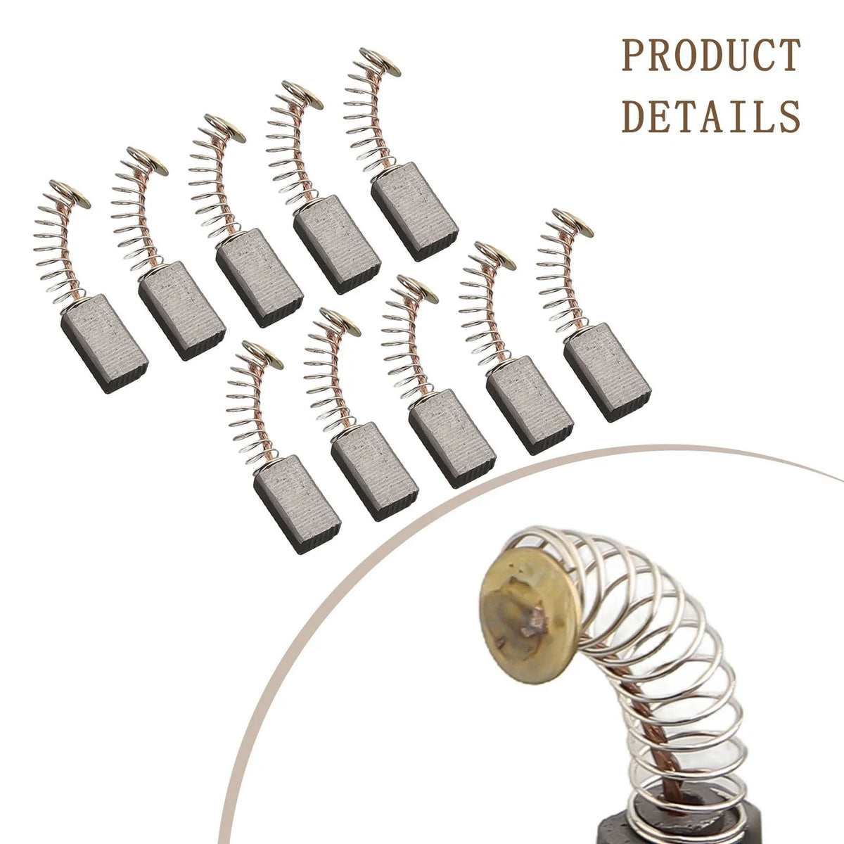 Set of 10 Carbon Brush Parts for Electric Drill (6x10x15mm)