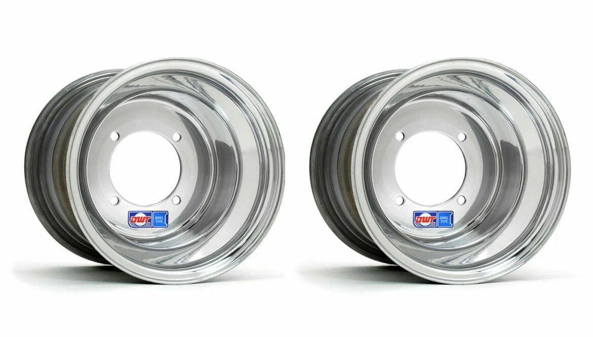 Set of 2 DWT Polished 9" Rear 9X8 Wheels Rims for Suzuki LTR450 LTZ400 LTZ250 Z400
