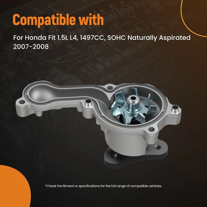 Coolant Water Pump for Honda 1.5L L4 (2007–2008) 19200PWA003