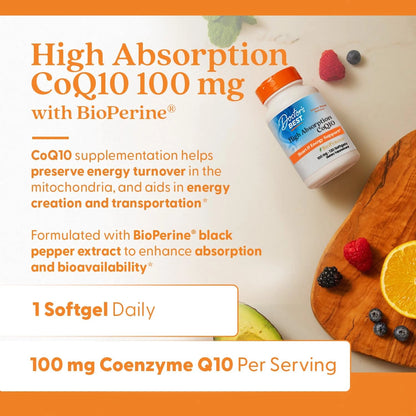 High Absorption CoQ10 for Doctor's Best (120 Count)