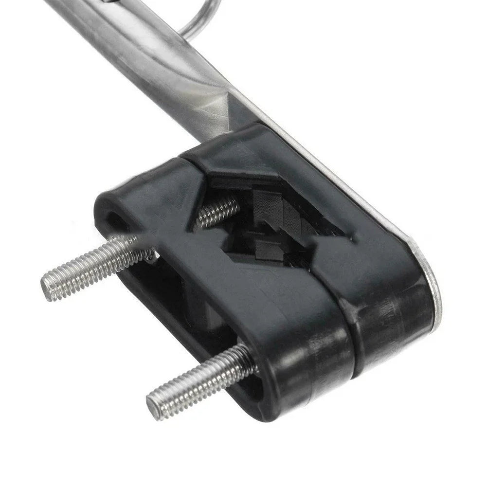 Stainless Steel Rail Clamp Flag Staff Pole for Boat Marine Yacht (15")