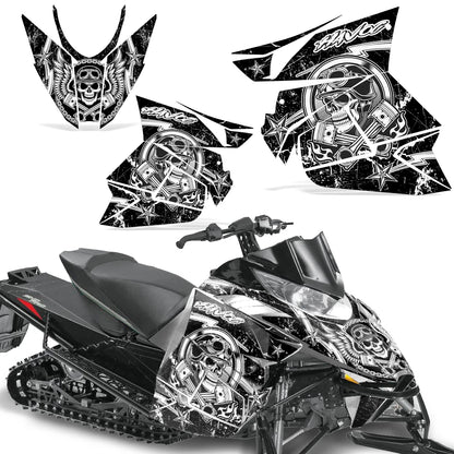 Sled Graphics Stickers Decals for Arctic Cat ProCross SnoPro (2012–2016) AC-SNOPRO-12-16-HAVOC-WHT