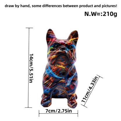 French Bulldog Statue for Home Decor (Unique Water Transfer Art)