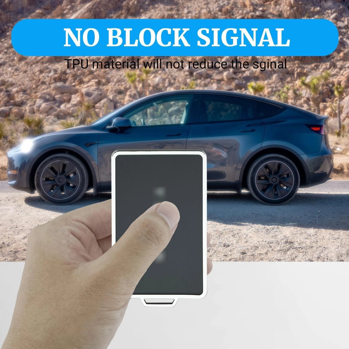 Transparent Card Holder for Tesla Model Y/3/S/X (2020–2023)