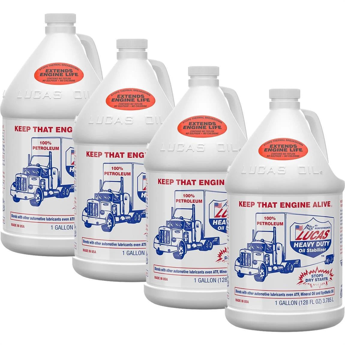 Set of 4 Lucas Oil Heavy Duty Oil Stabilizer 1 Gallon LUC10002