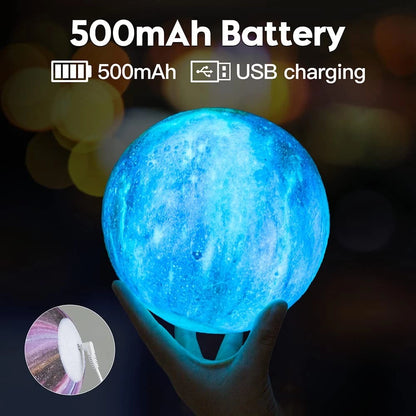 5.9 Inch LED Moon Lamp for Galaxy - 16 Colors Multicolor