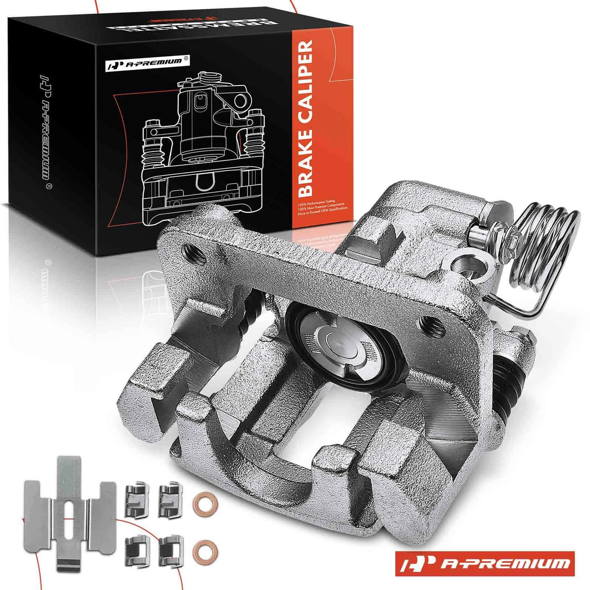 A-Premium Rear Passenger Side Brake Caliper w/Bracket for Ford Mustang (1994–1998) 5066422AA, 18-B4844, 18B4844