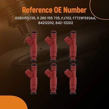 6pcs Fuel Injectors for Ford Ranger Explorer 4.0L V6 (1997–1998) FJ702