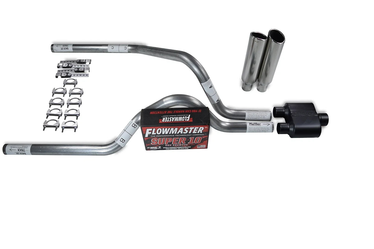 Dual Exhaust 2.5" Pipe for Dakota (1987–1996) - Flowmaster Super 10 RC Tip