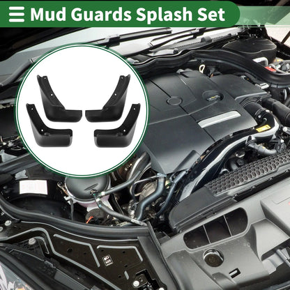 Set of 4 Mud Flaps Splash Guards for Nissan Leaf (2011–2016)