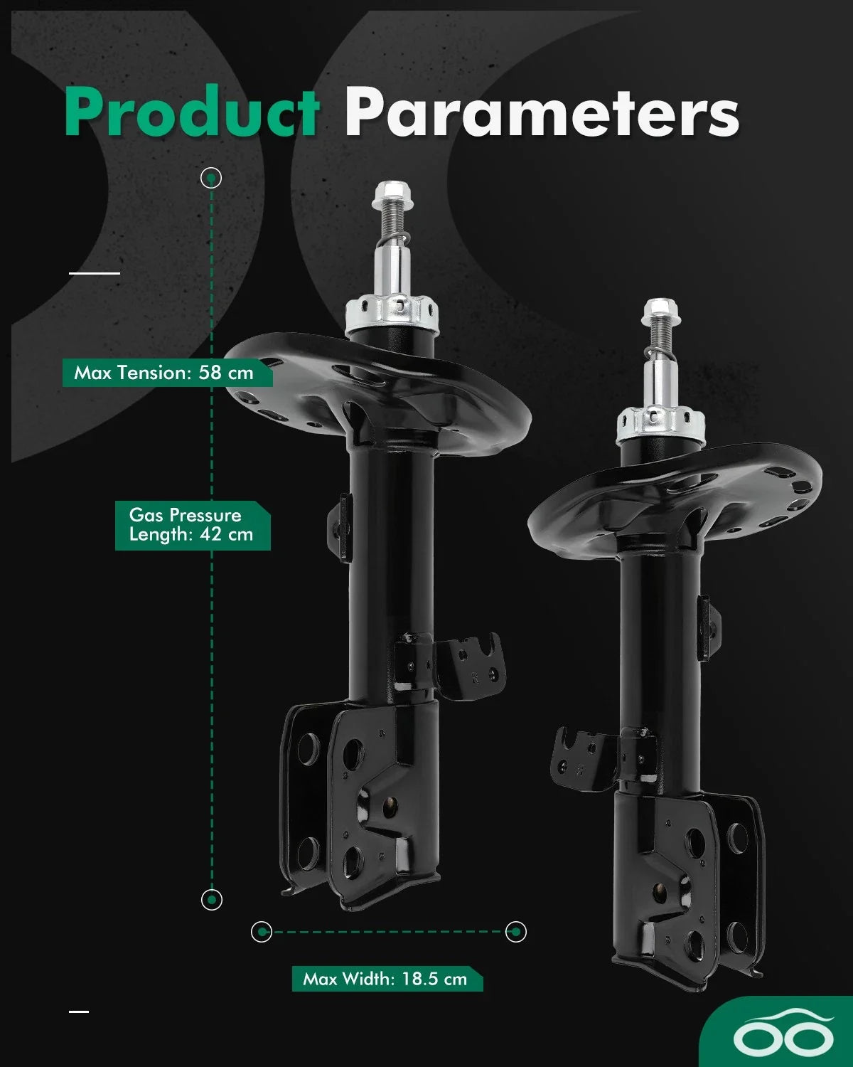 Front Shocks Struts Suspension Kit for Toyota Corolla (2014–2019)
