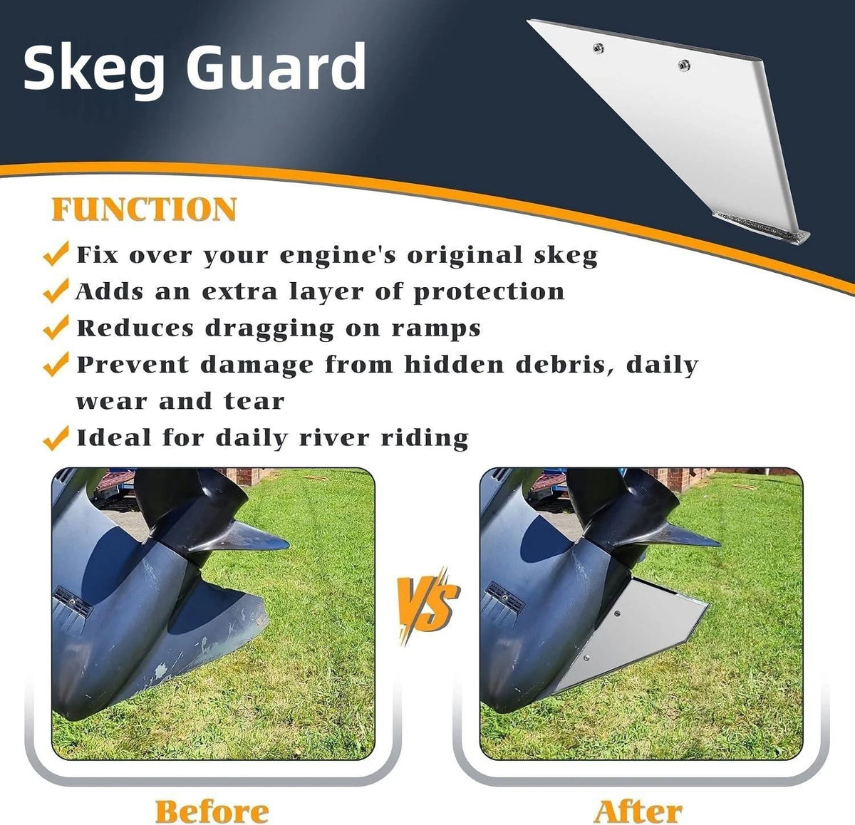 Skeg Guard for Suzuki DT150 DT175 DT200 DF200 DF225 DF250 (35-SS645)