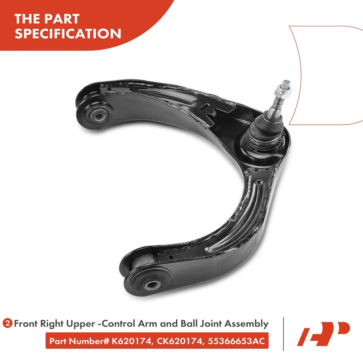 6X Control Arm with Ball Joint & Sway Bar for Dodge Ram 1500 (2006–2008)