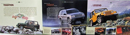 Sales Brochure Folder for Jeep Grand Cherokee Overland Wrangler Liberty (2002)
