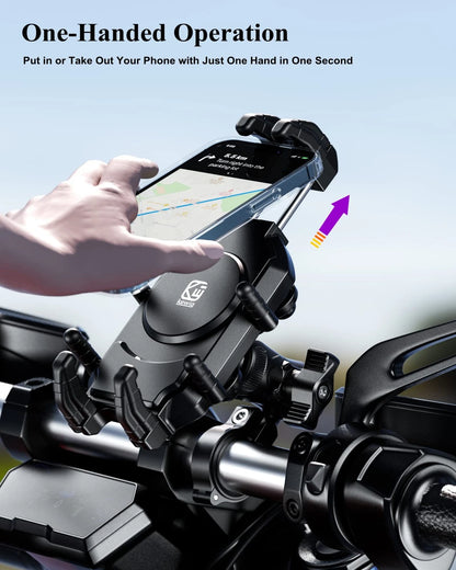 Anti-Theft Motorcycle Phone Mount Holder for Universal Fit (Neutral Size)