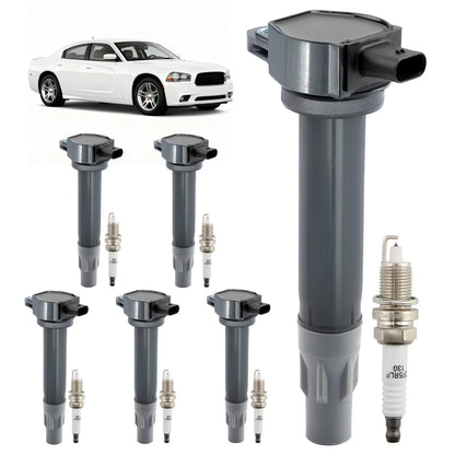 Set of 4 Ignition Coil Packs & Iridium Spark Plugs for Dodge