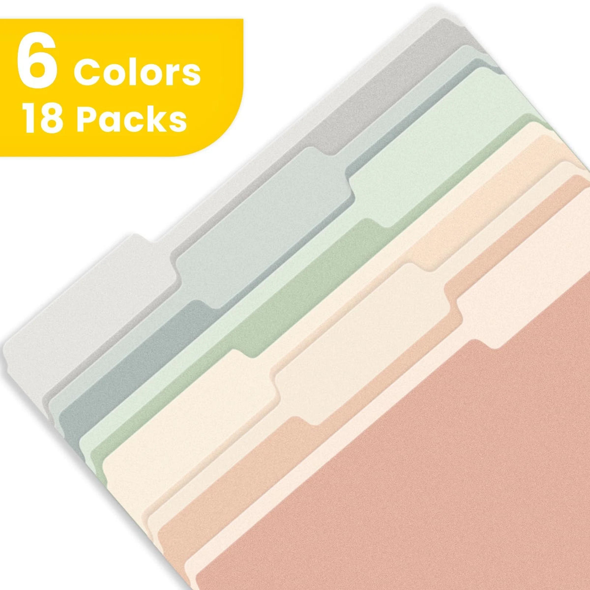18 Pack Manilla File Folders 8.5 x 11 Office Supplies