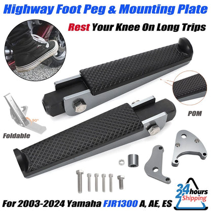 Mounting Plates & Folding Highway Foot Pegs for Yamaha FJR1300 (2001–2023)