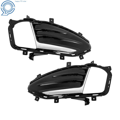 Pair of Chrome Fog Light Covers for Ford Edge (2019–2022)