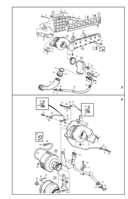Decarbonizing Gasket Kit for Volvo Penta 41 42 43 Diesel Engine (Replace 3583787)
